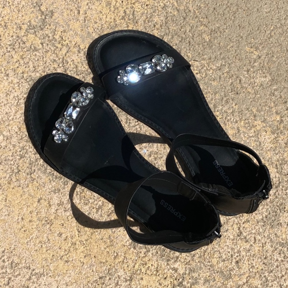 Express rhinestone sandals! Sz 8, Worn ONCE! EUC